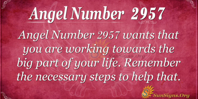 Angel Number 2957