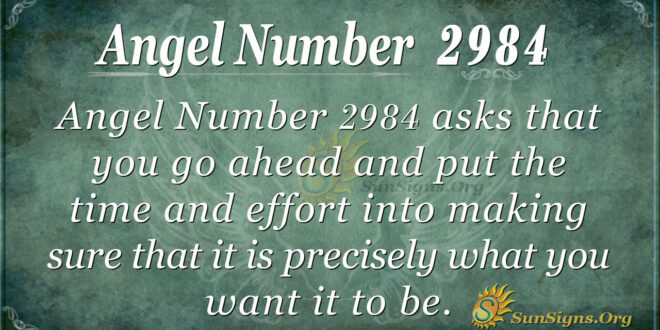 Angel Number 2984