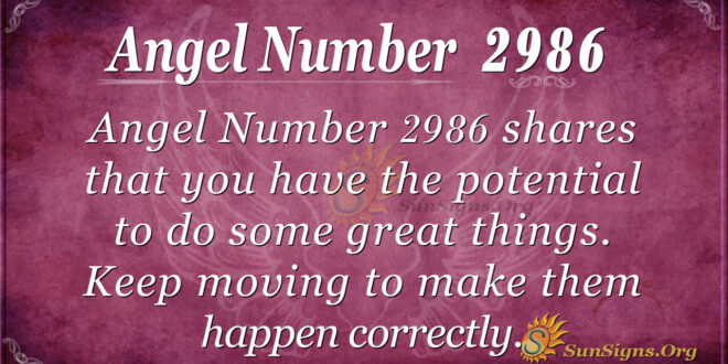 Angel Number 2986
