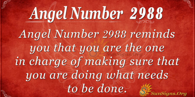 Angel Number 2988