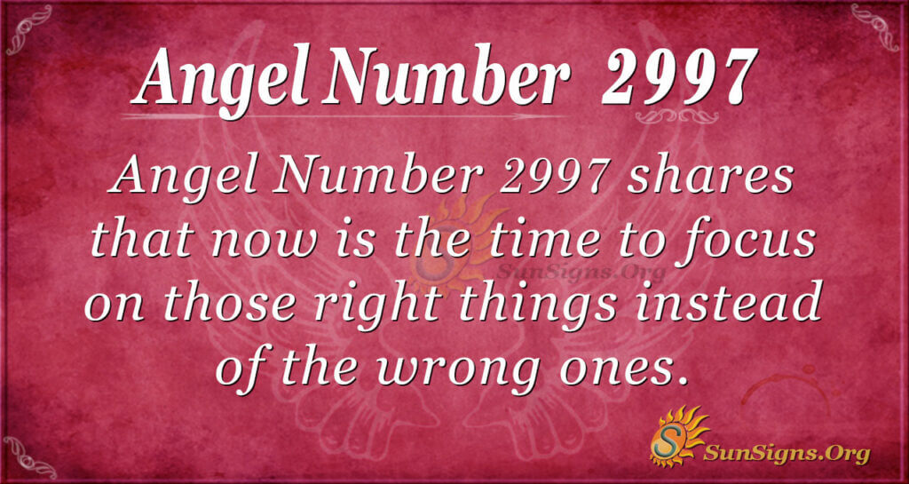 Angel Number 2997