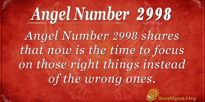 Angel Number 2998