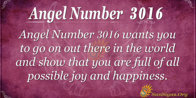 Angel Number 3016