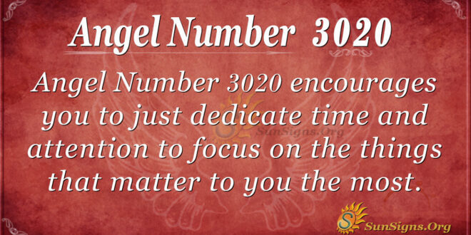 Angel Number 3020