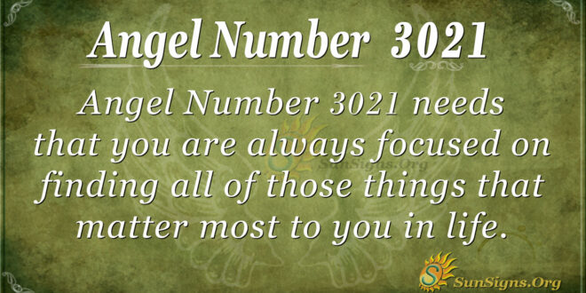 Angel Number 3021