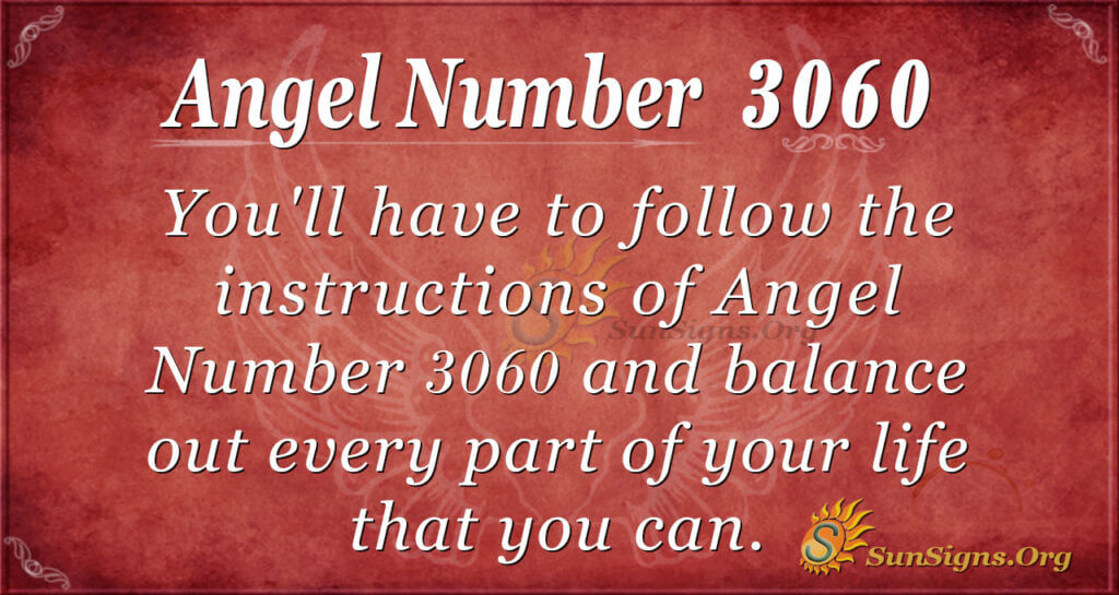 Angel Number 3060