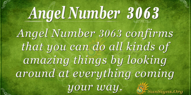 Angel Number 3063