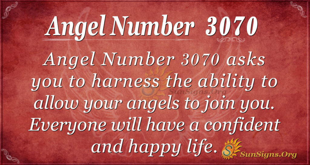 Angel Number 3070