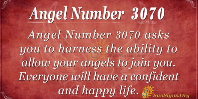 Angel Number 3070