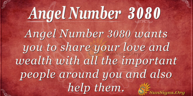 Angel Number 3080