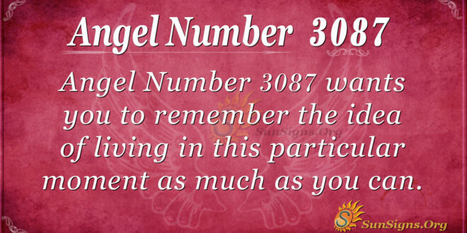 Angel Number 3087