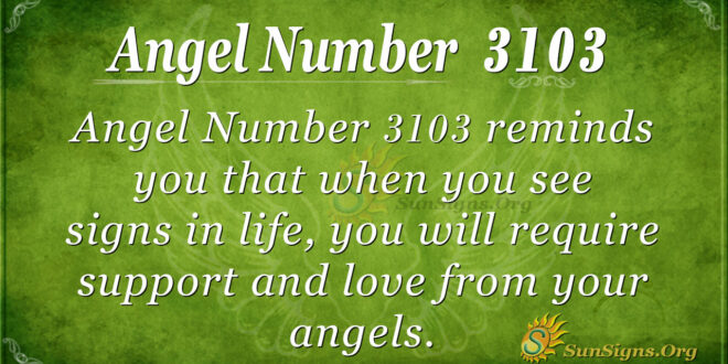 Angel number 3103