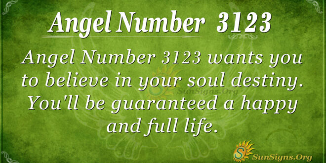 Angel number 3123