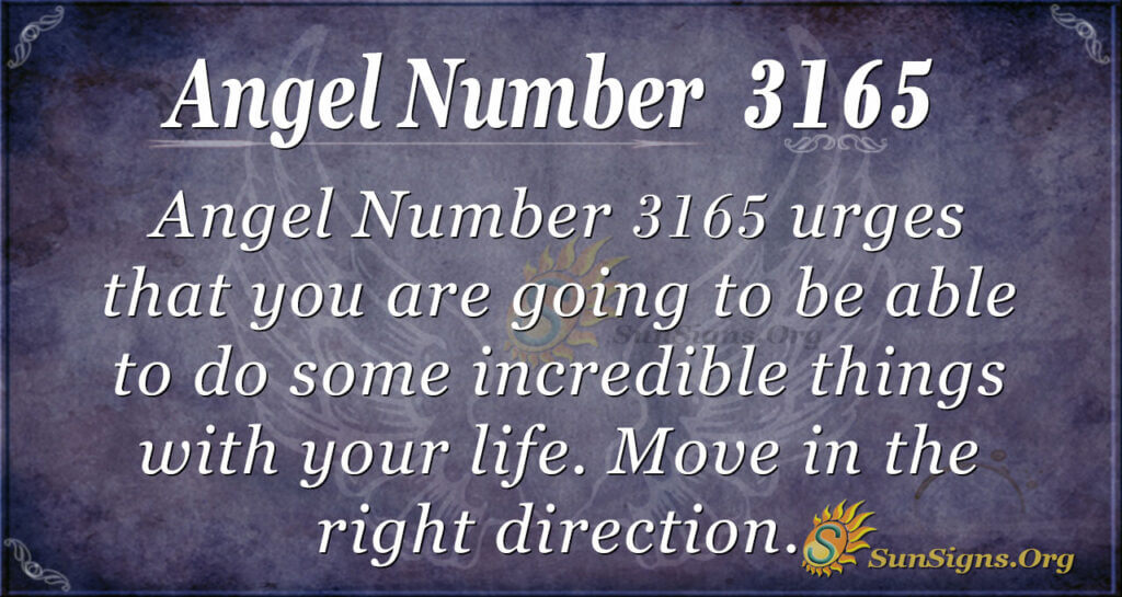 Angel Number 3165