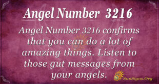 Angel Number 3216