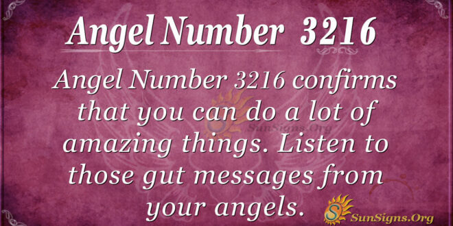 Angel Number 3216