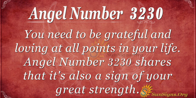 Angel Number 3230