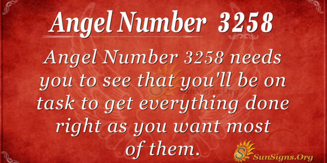 Angel Number 3258