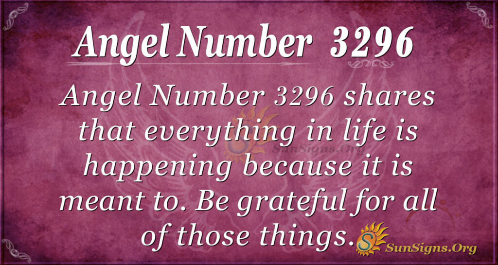 Angel number 3296