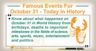 Famous Events For October 31