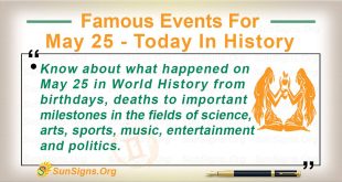 Famous Events For May 25