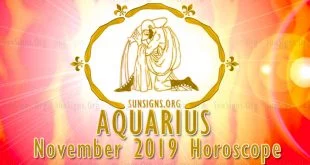 Aquarius November 2019 Horoscope