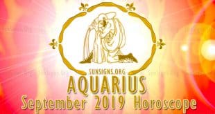 Aquarius September 2019 Horoscope