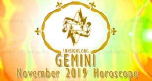 Gemini November 2019 Horoscope