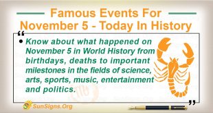 Famous Events For November 5