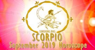 Scorpio September 2019 Horoscope