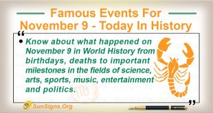 Famous Events For November 9