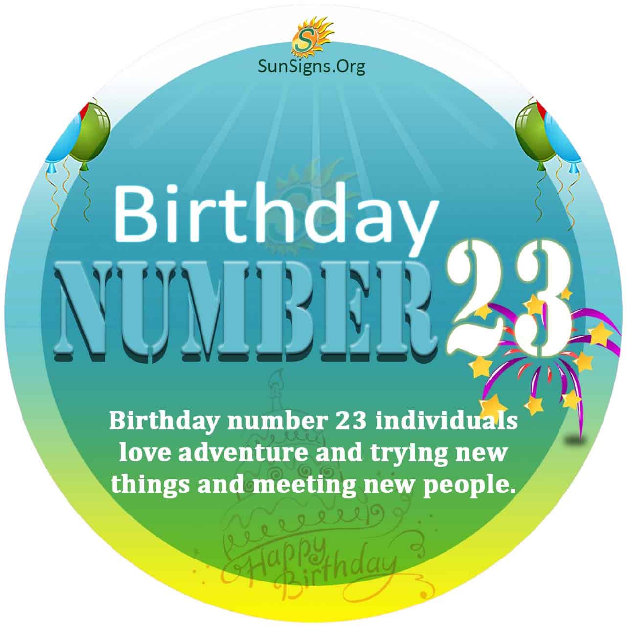 Birthday Number 23