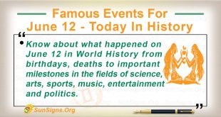 Famous Events For June 12