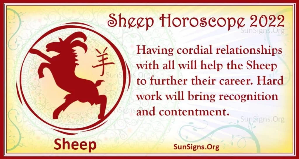 Chinese horoscope 2022 sheep