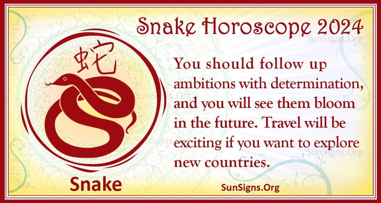 Snake Horoscope 2024 - Luck And Feng Shui Predictions! - SunSigns.Org