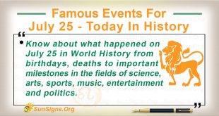 Famous Events For July 25