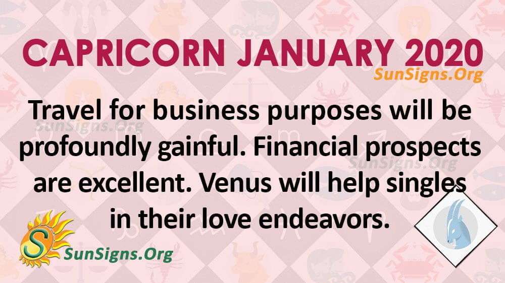 Capricorn January 2020 Horoscope