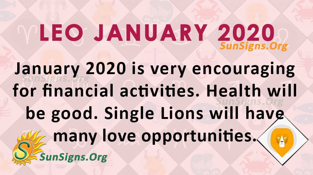 Leo January 2020 Horoscope