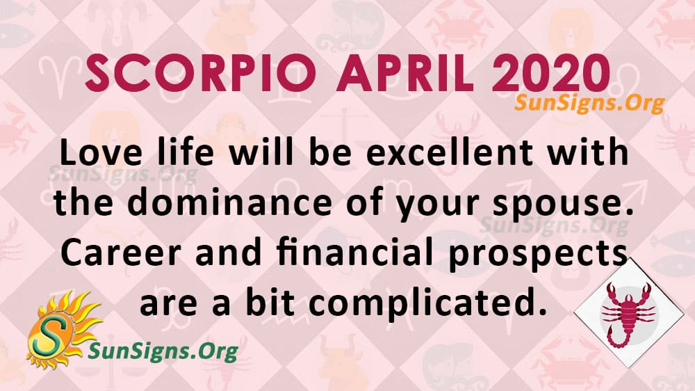 Scorpio April 2020 Horoscope