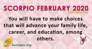Scorpio February 2020 Horoscope