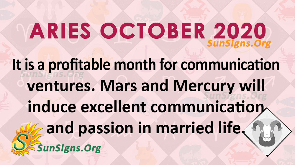 Aries October 2020 Horoscope