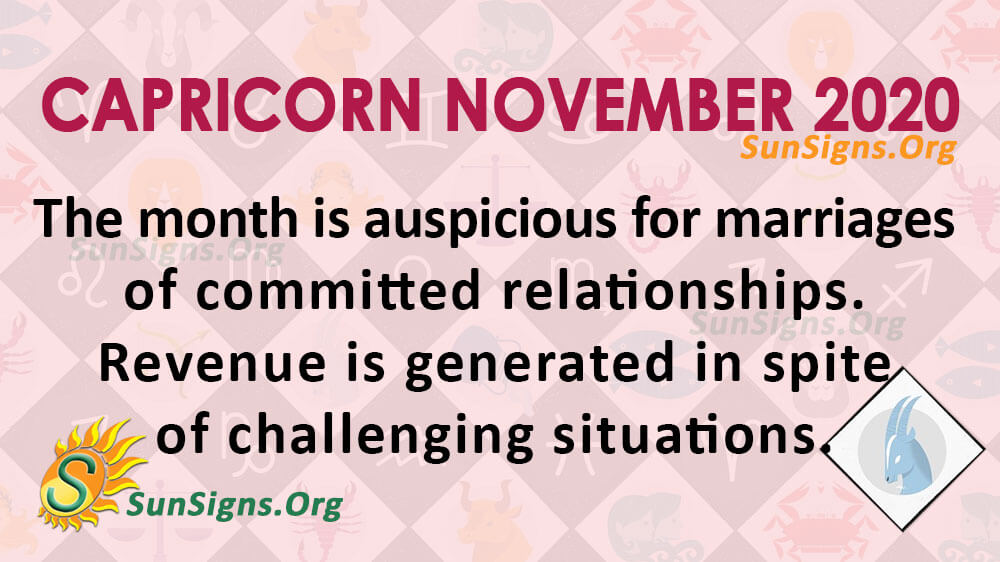 Capricorn November 2020 Horoscope