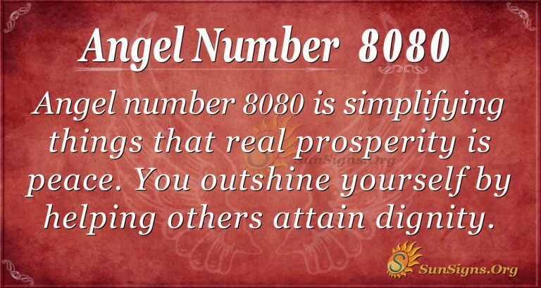 Angel Number 8080 Meaning Real Prosperity is Peace  SunSigns Org
