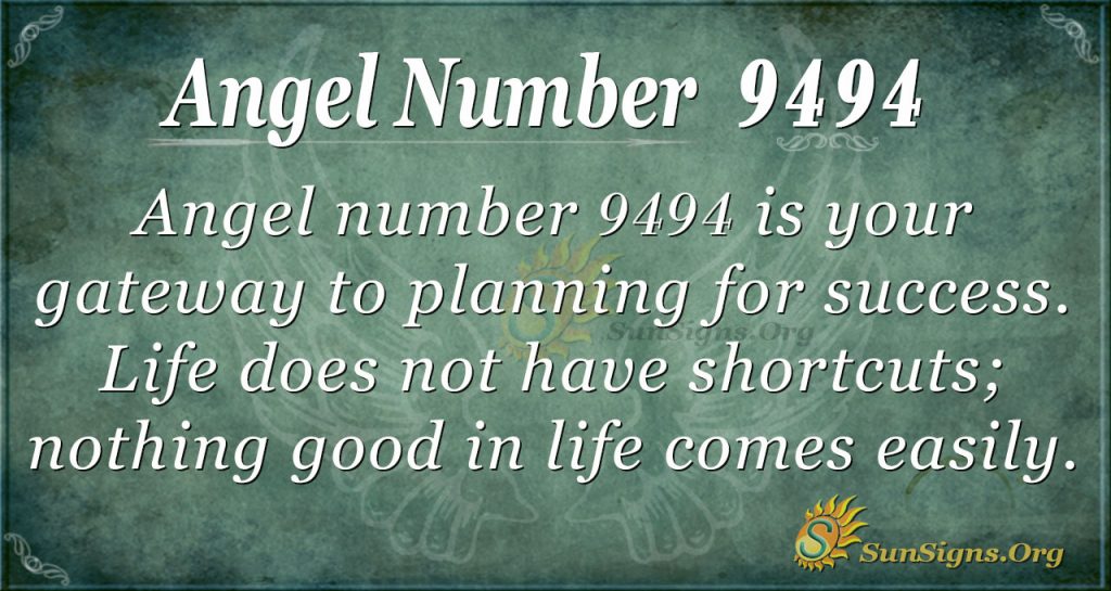Angel Number 9494 Meaning Planning for Success SunSigns Org