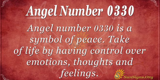 angel number 0330