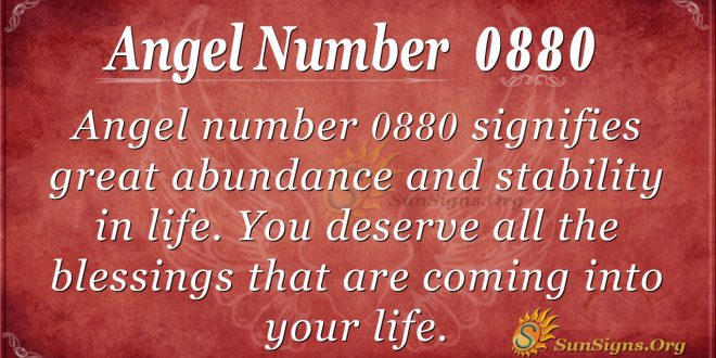 angel number 0880