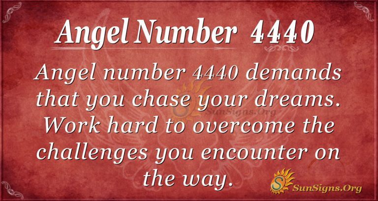 Angel Number 4440 Meaning - Chasing Your Dreams | SunSigns.Org