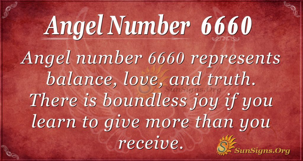 angel number 6660