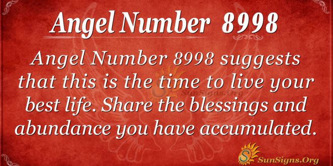 angel number 8998