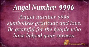 Angel Number 9996